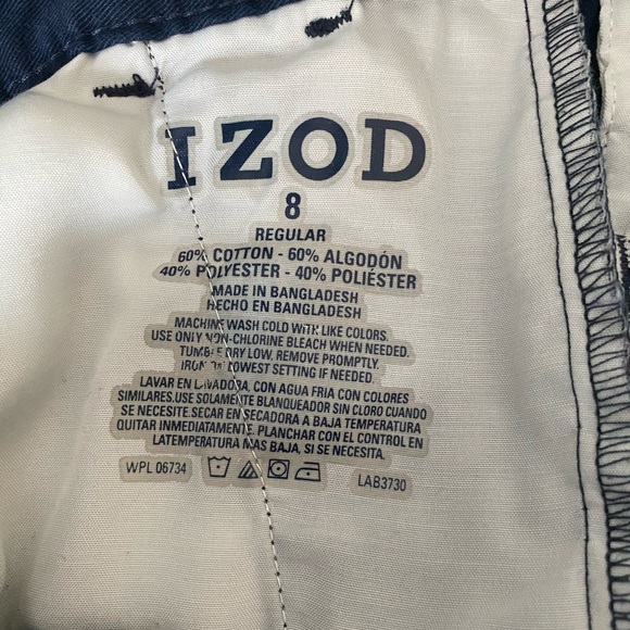 IZOD BOYS UNIFORM NAVY BLUE SHORTS - Picture 3 of 3